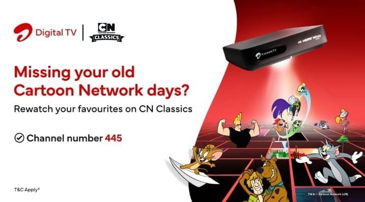 एयरटेल ने अपने एंटरटेनमेंट पोर्टफोलियो का किया विस्तार, ‘एयरटेल कार्टून नेटवर्क क्लासिक्स’ का एक्सक्लूसिव लॉन्च