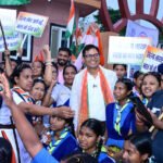 करीब 200 फीट लंबे तिरंगे के साथ उमड़ा जनसैलाब, वित्त मंत्री श्री ओ.पी. चौधरी हुए शामिल